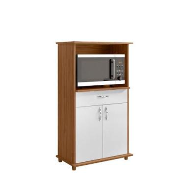 Imagem de Balcão para Cozinha Branco NT3070 Notável Móveis, Freijó/Branco, Balcã