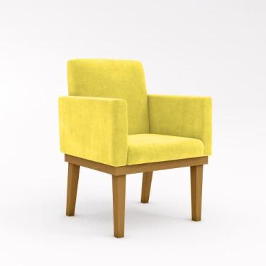 Imagem de Cadeira Poltrona Reforçada - Escritório - Cor Amarelo - B BALAQUI DECO