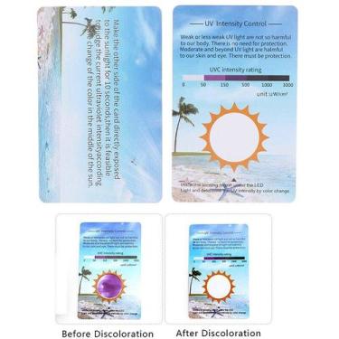 Imagem de 01 Un Cartão Medidor Uva Uvb Sol Raio Ultra Violeta Óculos Checagem qu