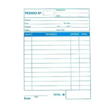 Imagem de Kit 10 Bloco Pedido 1 Via 50 Folhas Cada Impresso - Tamoio