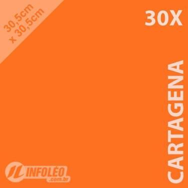 Imagem de 30 Folhas Color Plus 30,5x30,5cm 180g Cartagena (laranja)