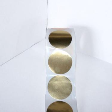 Imagem de Etiqueta Fosca Dourada, 4 cm P/ Chancela Rolo 100 Unid - Teodoro Impre