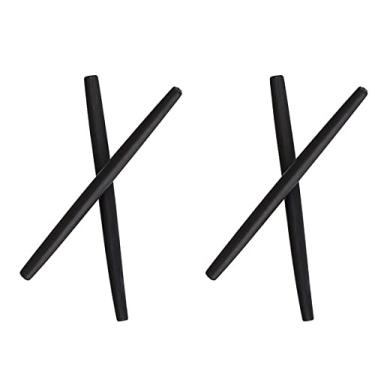 Imagem de Meias de silicone de borracha antiderrapantes de substituição para óculos de sol Oakley OX5113 etc. Armações de óculos de sol HTS001, Preto - 2 pares, 56mm
