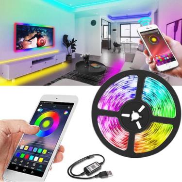 Imagem de Fita LED Com 90 LEDs 5050 RGB 3 Metros IP65 Clubes, Bares E Residência
