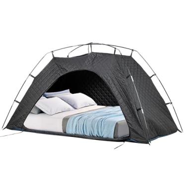 Imagem de ScheltSchure Tenda para cama, cama de solteiro, beliche para jovens, barraca de privacidade interna individual para dormir leve - redutora e respirável, com bolsos internos - um dossel sonhador para