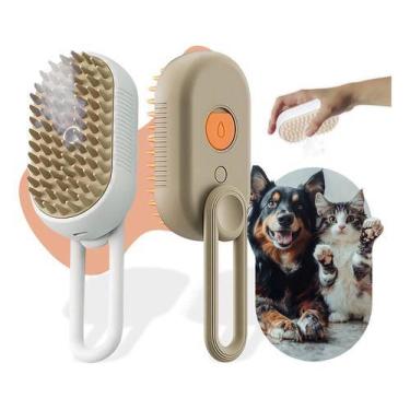 Imagem de Escova Pet Elétrica Vapor Tira Pelos Cães E Gatos Com Cabo Recarregáve