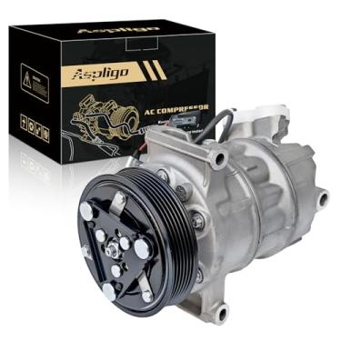 Imagem de Aspligo Compressor de ar condicionado AC serve para Nissan Rogue Sport Sentra Tsuru 1.6L 1.8L 2.0L 2013-2019, com embreagem A/C, compressor CA CO-29072C, substitui 926003SH0A, 926004FU1A