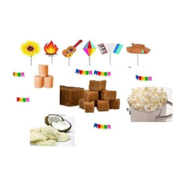 Imagem de Kit Doces para Festa Junina/ julina São João nº5 bandeirinha - Gel Fru