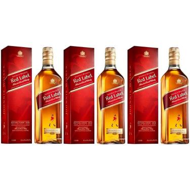 Imagem de Kit 3 Whisky Johnnie Walker Red Label 750ml