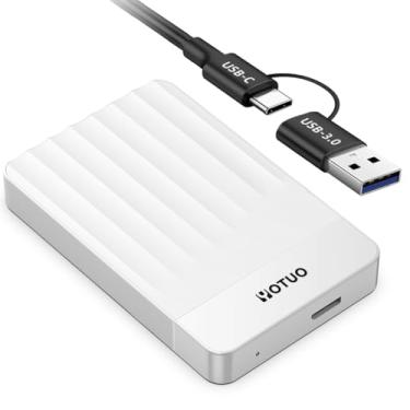 Imagem de YOTUO Expansão de armazenamento de disco rígido externo portátil USB 3.0 para PC, Mac, desktop, laptop, PS4, PS5, Xbox One X/S, Xbox 360, Xbox Series X/S, escritório e jogos (branco, 320 GB)