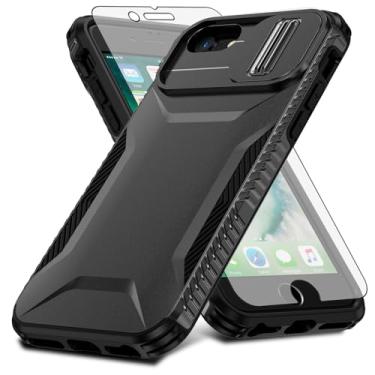 Imagem de Asuwish Capa de telefone para iPhone 6/6s/7/8/SE 2020 2022 com protetor de tela e capa de câmera deslizante robusta híbrida à prova de choque i Six Seven 6a i6 i7 i8 7s 8s SE2020 SE2 2 SE2022 SE3 3
