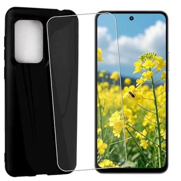 Imagem de MAOUICI Capa para celular Motorola Moto G05, capa macia de TPU antiimpressão digital, protetor de tela de vidro temperado [1 unidade] [6,7 polegadas]