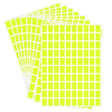 Imagem de Starboling Etiquetas de codificação de cores, 3000 peças 1/5.1 cm x 3/10.2 cm etiqueta retangular amarela fluorescente, para venda de garagem, etiquetas de preço, abas de pasta de arquivo