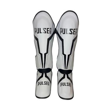 Imagem de Par Caneleira PU Muay Thai Mma Kickboxing Pulser Thunder (Iron Branca, G)