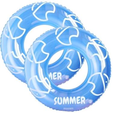 Imagem de Boia de piscina de 81 cm para adultos - tubo inflável de 3 peças - jangada de verão para adultos - boias de piscina havaianas - boias de natação havaianas - tubos infláveis flutuantes para festa na