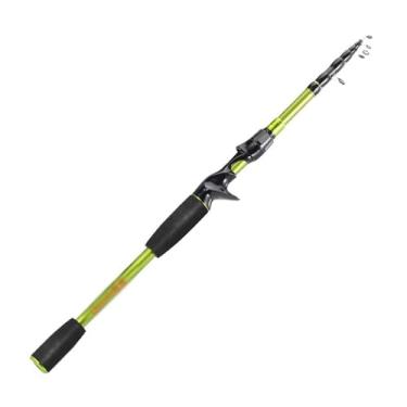 Imagem de Vara de pesca vara de pesca isca isca de pesca telescópica 7g-21g cabo de EVA vara de pesca de carbono profissional ferramenta leve equipamento de pesca (verde)