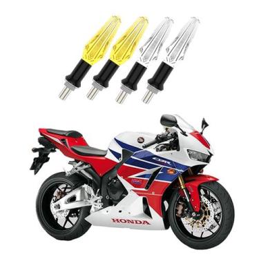 Imagem de Kit 4 Pisca Setas Esportivas de Led Modelo Cristal Moto Honda CBR 600R