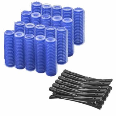 Imagem de Kit 20 Bobs Formador de Cachos Para Cabelo 16mm + 12 Clips Bico de Pat