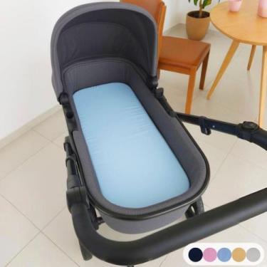 Imagem de Colchonete para Carrinho Moisés Bebê Menino Menina (Capa Removível + E