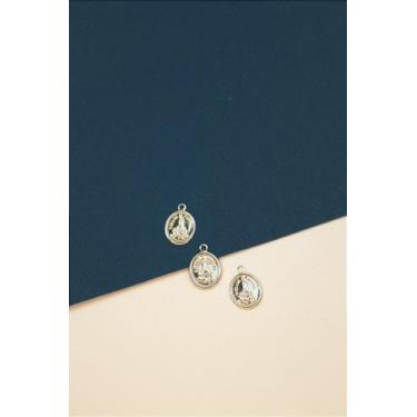 Imagem de Pingente Religioso Nossa Senhora de Fátima em Aço Inox - 01 Unidade - 