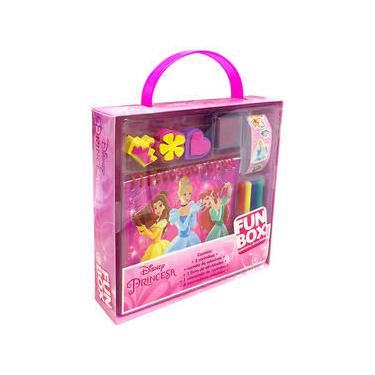 Imagem de Editora DCL Livro Atividades Disney Princesas Fun Box - 3 carimbos, adesivos e 4 canetas
