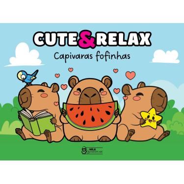 Imagem de Livro de Colorir Cute & Relax — Capivaras Fofinhas (24 ilustrações)