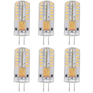 Imagem de Lâmpada LED 12V 6pcs G4 Lâmpada LED Transmissão de Luz Uniforme Cor de Saída de Luz JC Lâmpada de Base de Pino Duplo 3W AC / DC12V T3 Lâmpadas LED Halógenas (Branco Quente)