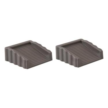 Imagem de KiBcsLic Batente de porta portátil para piso, parede, carpete, borracha, proteção de piso para hotel, cozinha, casa, quarto, escola, 2 Unidades Cinza