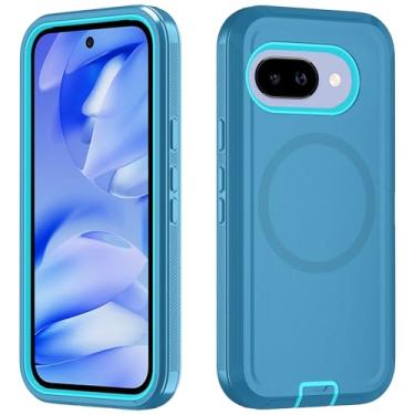 Imagem de Asuwish Capa de celular para Google Pixel 9A com protetor de tela de vidro temperado Capa magnética híbrida à prova de choque à prova de quedas acessórios para celular resistentes Pixel9A A9 5G