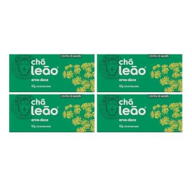 Imagem de Chá Leão Erva Doce - 4 caixas (100 Sachês)