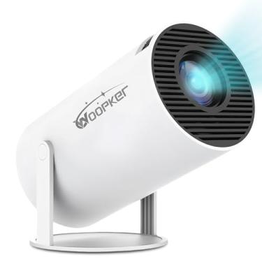 Imagem de Mini projetor HY300PRO atualizado 2025 com WiFi e Bluetooth, suporte portátil 4K, rotação de 180 graus, Keystone automático