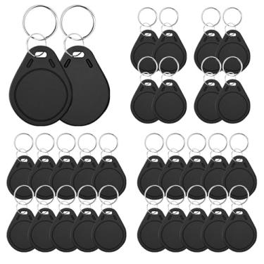Imagem de dcvbny 30 peças Mif-are Ultraleve C ULC Chaveiro NFC Tag RFID, 13,56 MHz Contactless Ticket IC MF0ICU2, Chaveiro RFID compatível com sistemas atualizados SAFLOK, KABA, ONITY e Salto Lock (pacote com