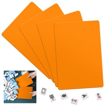 Imagem de Seenelling 4 Pcs Mahjong Tile Mixer Shuffler for Mixing and Shuffling Tiles Plastic Game Accessories Gifts for Mahjong Lovers Playing Game (Orange)