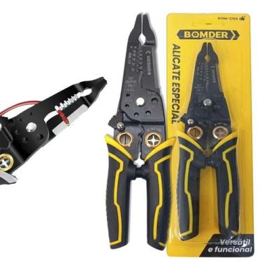 Imagem de Alicate Multifunção Aparador E Descascador De Fios Elétricos - Bomvink