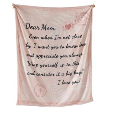 Imagem de Geniospin Cobertor de aniversário para mãe, presente de filha e filho, cobertor de Natal, cobertor de flanela super macio para sofá-cama, quente e aconchegante