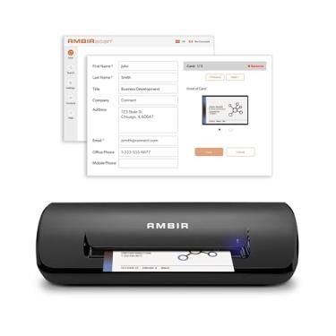 Imagem de Ambir ImageScan Pro 687-BCS Scanner de cartão duplex com cartão de visita AmbirScan para PC Windows