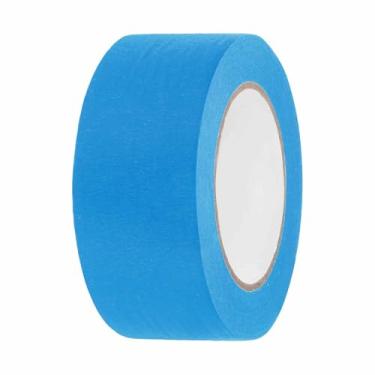 Imagem de HARFINGTON Fita adesiva colorida de 5 cm x 54,6 jardas, papel crepe universal, fita adesiva colorida para pintura de arte, faça você mesmo, etiquetagem artesanal, selagem, azul