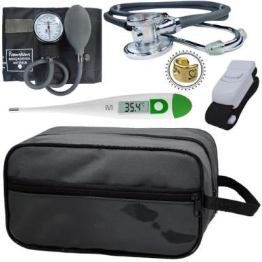 Imagem de Kit Enfermagem Academico Com Aparelho de Pressao Estetoscopio Rappapor