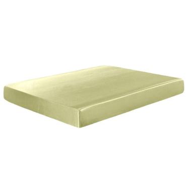 Imagem de Lençol Avulso Com Elástico Casal Padrão Cetim Seda Pérola