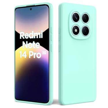 Imagem de Capa de telefone de cor sólida para Xiaomi Redmi Note 14 Pro 5G, capa antiarranhões, à prova de choque, capa protetora macia de TPU para Xiaomi Redmi Note 14 Pro 5G - menta