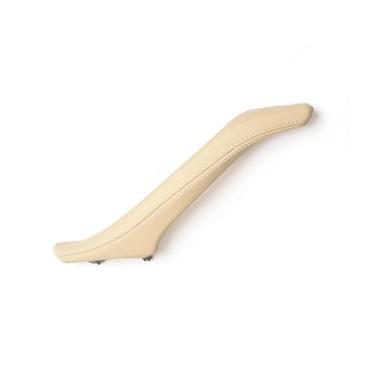 Imagem de Carro esquerda direita interior porta do passageiro puxador de couro conjunto Compatível com bmw série 5 f10 f11 f18 520i 523i 525i 528i 535i(Left Beige)