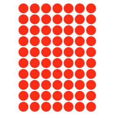 Imagem de Etiqueta Colacril bola 13mm vermelho 420 etiquetas