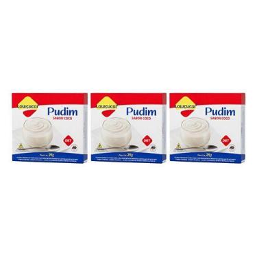 Imagem de Kit 3 Pudim Diet Zero Açucares Sabor Coco Lowçucar 25g
