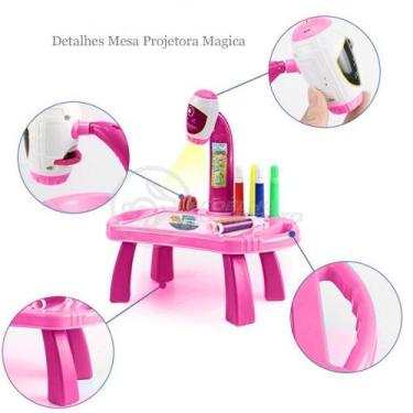 Imagem de Projetor Para Desenho Infantil Aprendizagem Robo Rosa - SMART BRACELET