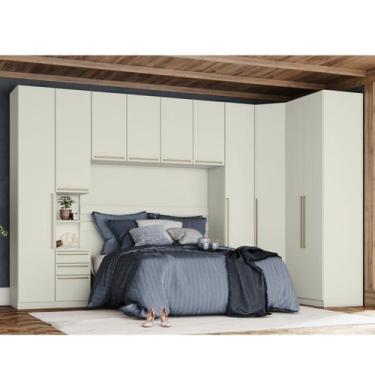 Imagem de Quarto Modulado Completo Casal 6 Peças 10 Portas 3 Gavetas Predileto B