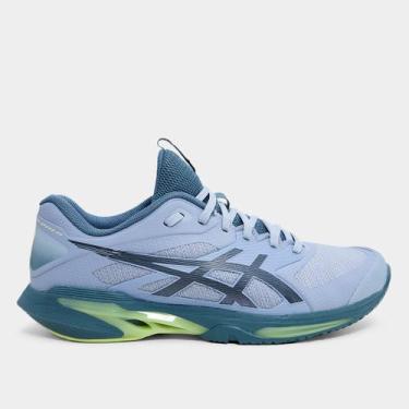 Imagem de Tênis Asics Solution Speed FF 4 Masculino, Azul, Cinza, 42