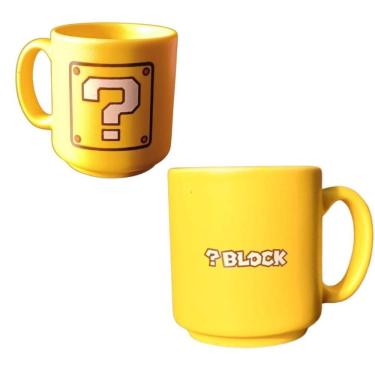 Imagem de Caneca Mini Tina Lucky Block Super Mario Em Cerâmica 100Ml