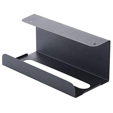 Imagem de Tingpai Porta-toalhas de papel de gabinetes sob o dispen or de papel de gabinete sobre o suporte de toalha de porta sem furos pa banheiro de cozinha