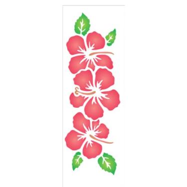 Imagem de Stencil de Acetato para Pintura OPA 10 x 30 cm - 968 Flor Hibisco