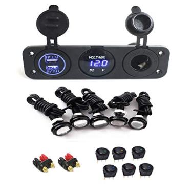 Imagem de Kit de componentes de caixa portátil – Kit de estação de energia de 12 V para acampamento, caça, pesca, situações de sobrevivência e uso externo (caixa/bateria não incluída)